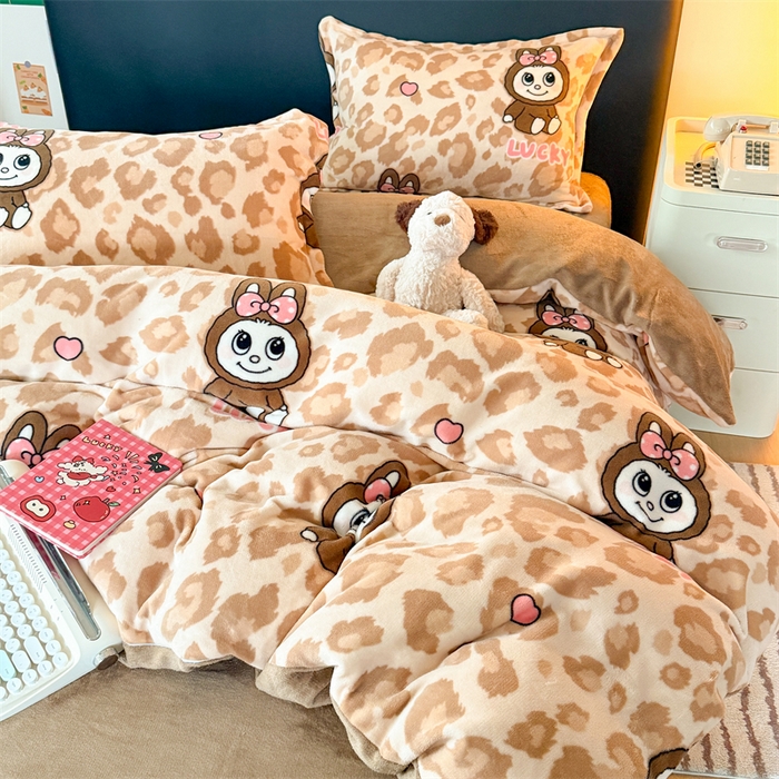 91家纺网 家纺一手货源 找家纺 （总）温眠家纺 2025新款加厚牛奶绒四件套跑量款