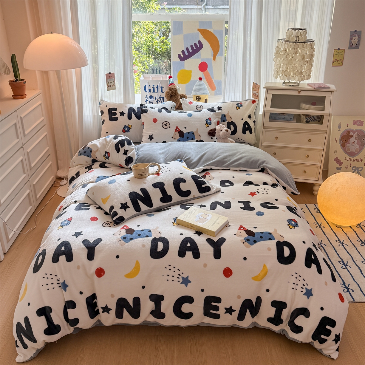 91家纺网 家纺一手货源 找家纺 （总）温眠家纺 2025新款全工艺200克牛奶绒印花四件套