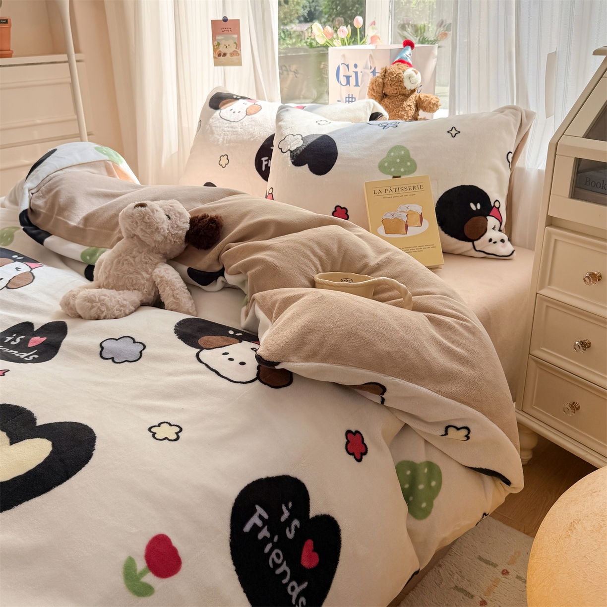 91家纺网 家纺一手货源 找家纺 （总）温眠家纺 2025新款全工艺200克牛奶绒印花四件套