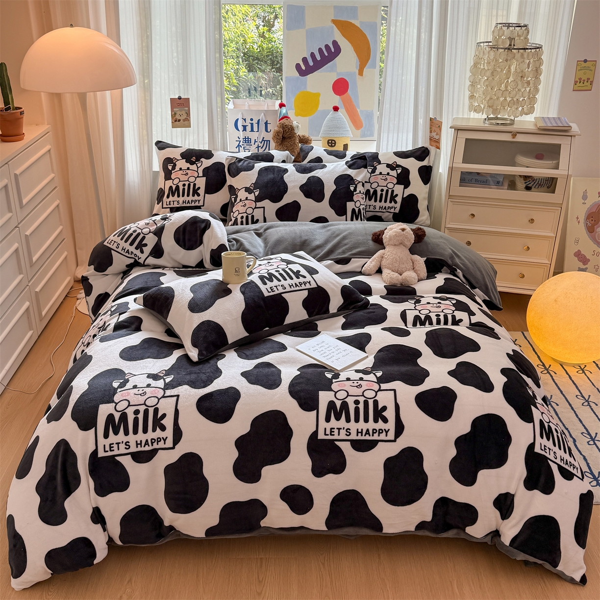 91家纺网 家纺一手货源 找家纺 （总）温眠家纺 2025新款全工艺200克牛奶绒印花四件套