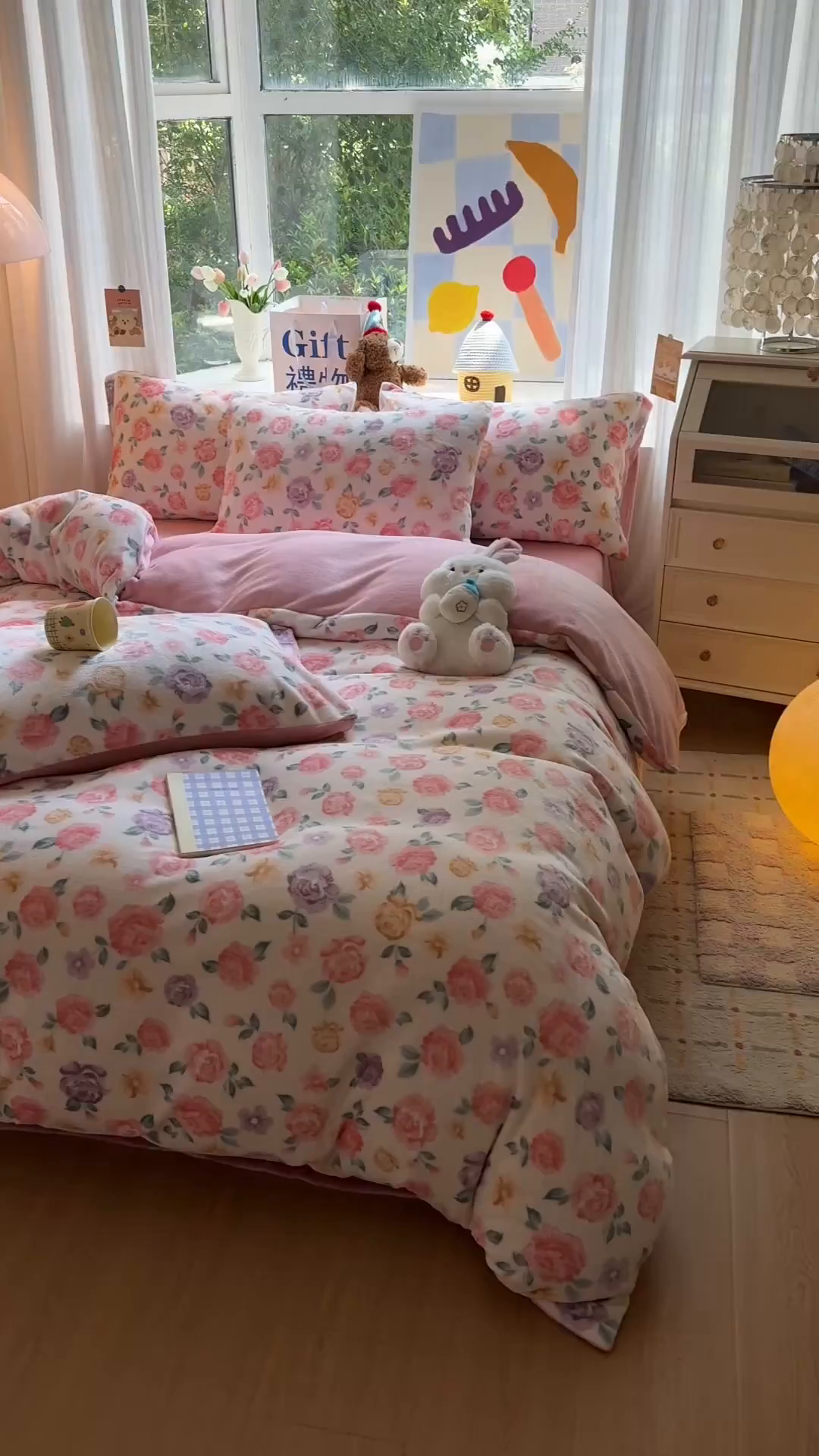 91家纺网 家纺一手货源 找家纺 温眠家纺 2025新款全工艺200克牛奶绒印花四件套 花镜