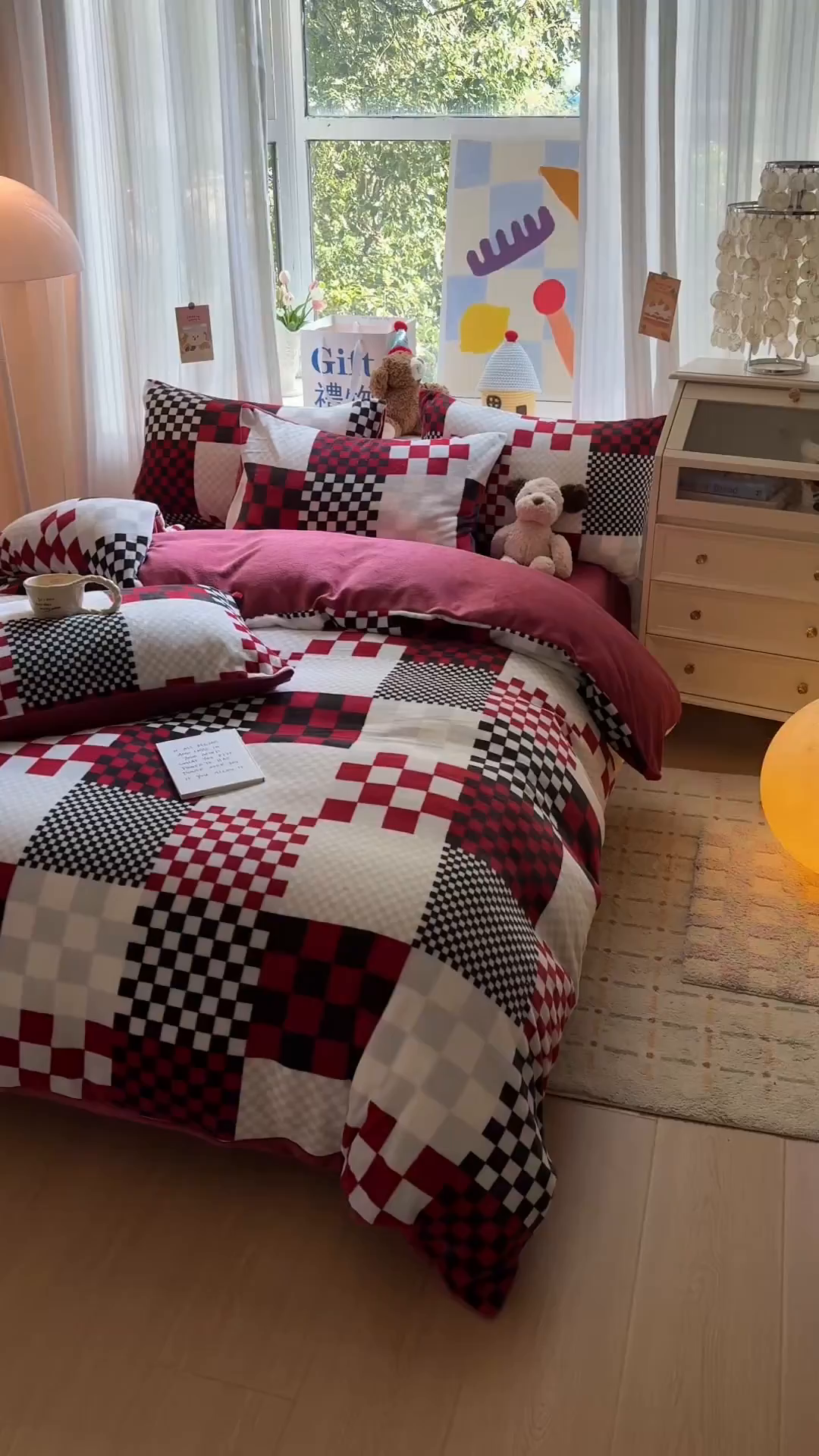 91家纺网 家纺一手货源 找家纺 温眠家纺 2025新款全工艺200克牛奶绒印花四件套 迷格