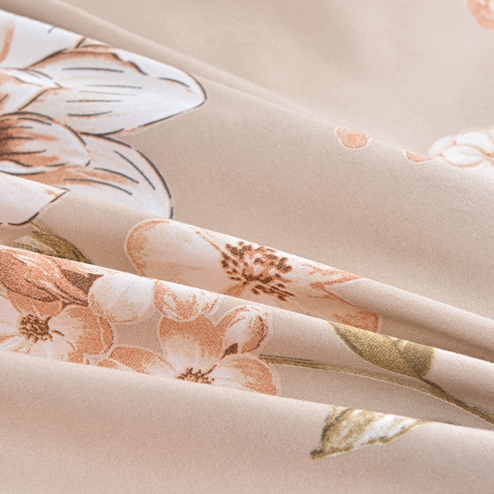 91家纺网 家纺一手货源 找家纺 小雨家纺 2026新款跨境芦荟棉韩版花边床裙单品套件--被套 锦上添花棕