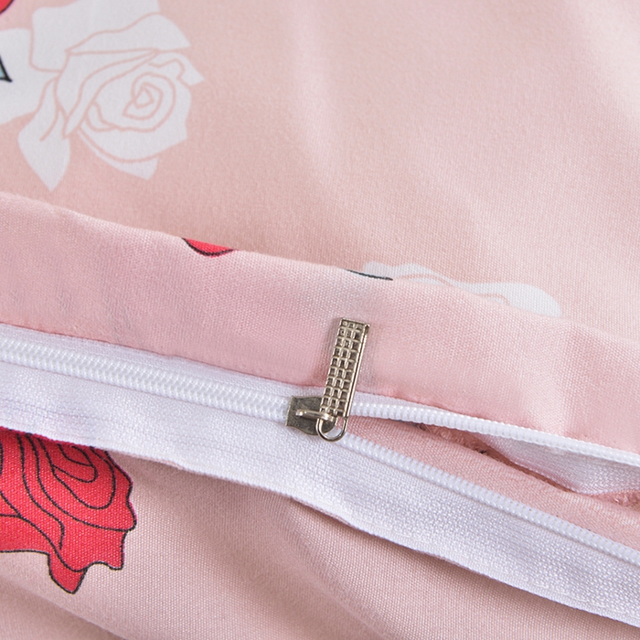 91家纺网 家纺一手货源 找家纺 小雨家纺 2026新款跨境芦荟棉韩版花边床裙单品套件--被套 唯爱粉