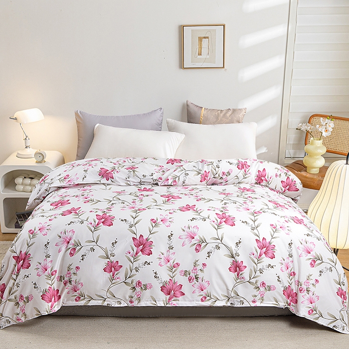 91家纺网 家纺一手货源 找家纺 （总）小雨家纺 2026新款跨境芦荟棉韩版花边床裙单品套件--被套