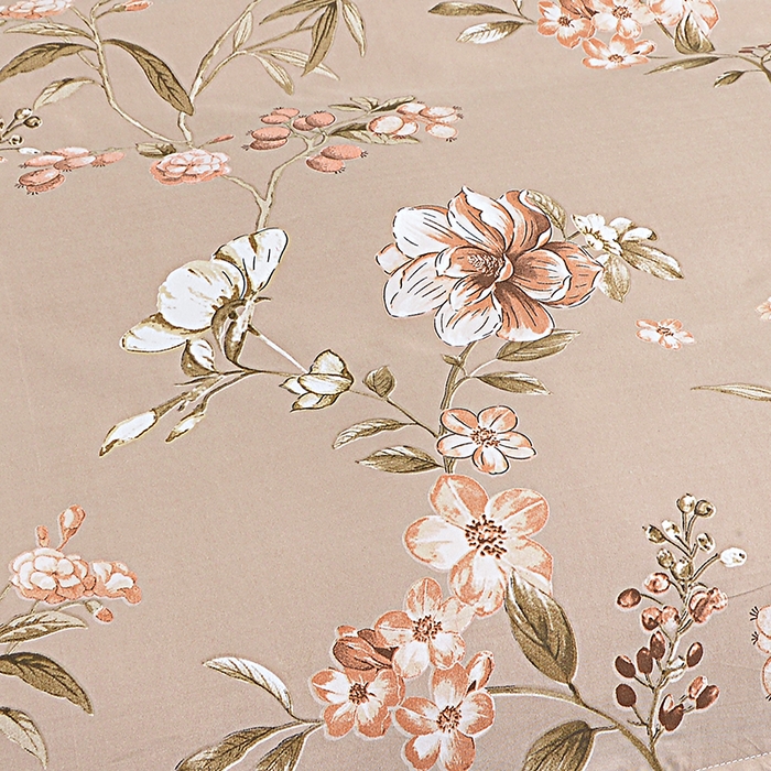 91家纺网 家纺一手货源 找家纺 小雨家纺 2026新款跨境芦荟棉韩版花边床裙单品套件--被套 锦上添花棕