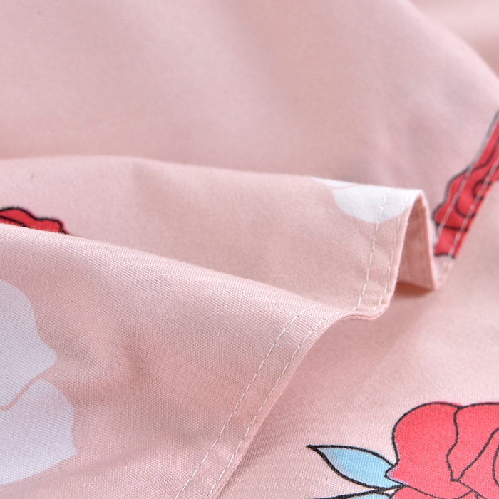 91家纺网 家纺一手货源 找家纺 小雨家纺 2026新款跨境芦荟棉韩版花边床裙单品套件--四件套 唯爱粉