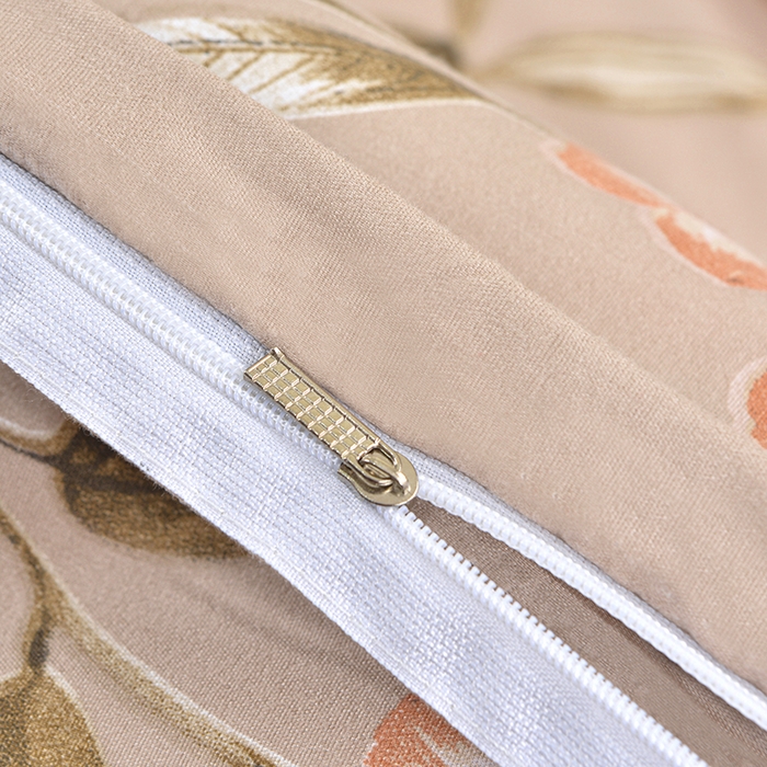 91家纺网 家纺一手货源 找家纺 小雨家纺 2026新款跨境芦荟棉韩版花边床裙单品套件--四件套 锦上添花棕