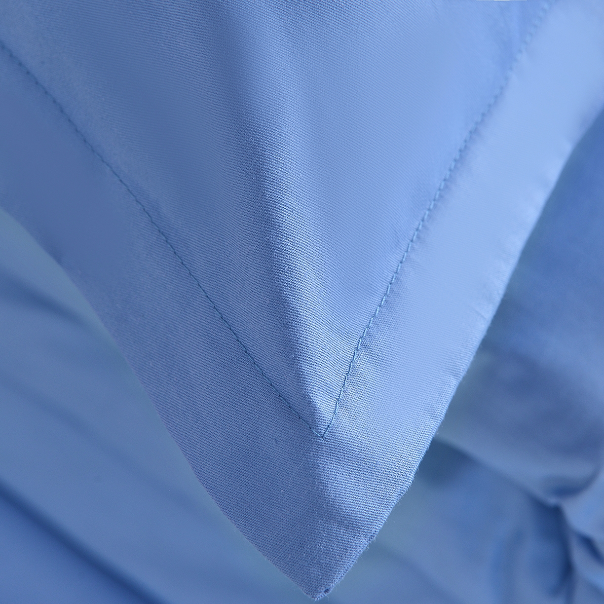 91家纺网 家纺一手货源 找家纺 小雨家纺 2026新款13376宿舍纯棉40支纯色三件套 极光蓝