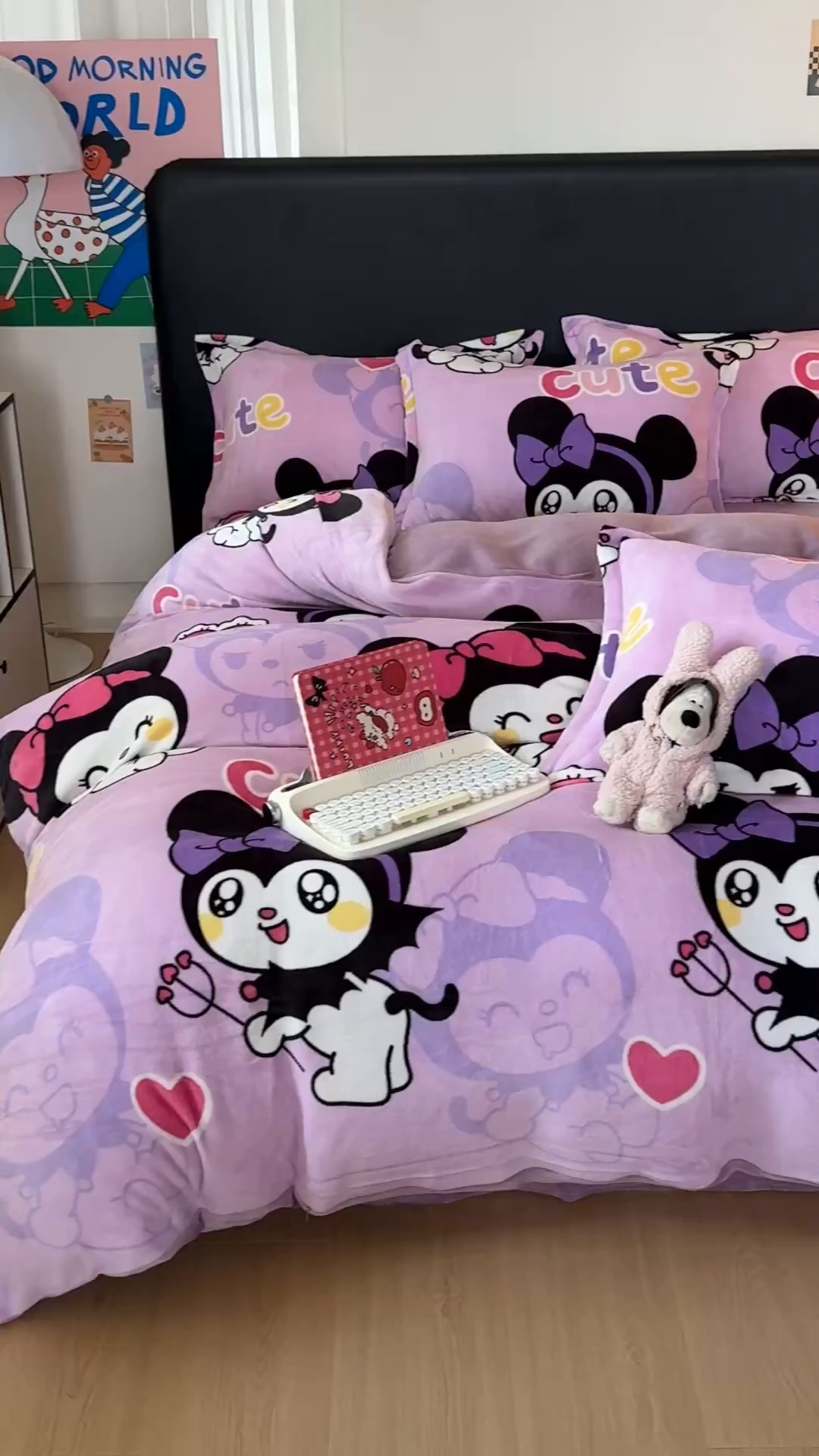 91家纺网 家纺一手货源 找家纺 温眠家纺 2025新款加厚牛奶绒四件套跑量款 库米洛