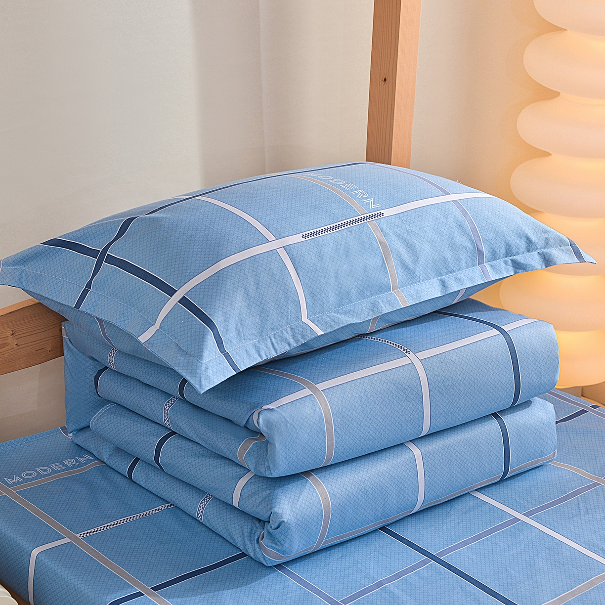 91家纺网 家纺一手货源 找家纺 （总）小雨家纺 2026新款13372宿舍纯棉40支印花三件套