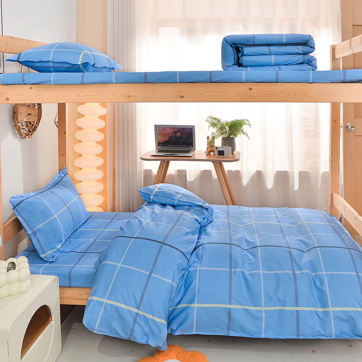 91家纺网 家纺一手货源 找家纺 （总）小雨家纺 2026新款13372宿舍纯棉40支印花三件套