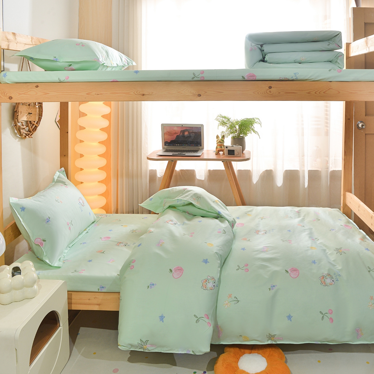 91家纺网 家纺一手货源 找家纺 （总）小雨家纺 2026新款13372宿舍纯棉40支印花三件套