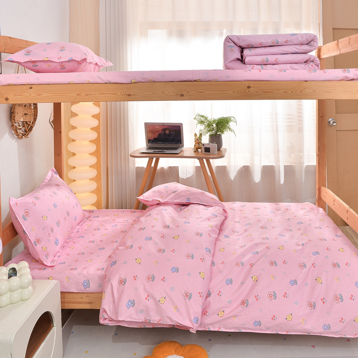 91家纺网 家纺一手货源 找家纺 （总）小雨家纺 2026新款13372宿舍纯棉40支印花三件套