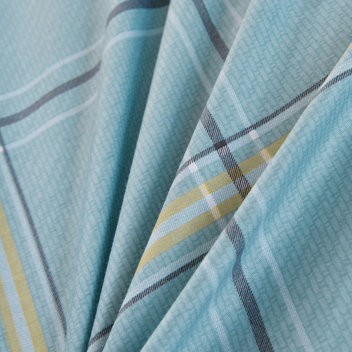 91家纺网 家纺一手货源 找家纺 小雨家纺 2026新款13372宿舍纯棉40支印花三件套 定格-绿