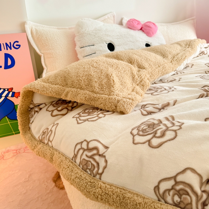 91家纺网 家纺一手货源 找家纺 温眠家纺 2025新款ins羊羔绒牛奶绒可被套休闲毯单被套-被套图 羊-苏颜