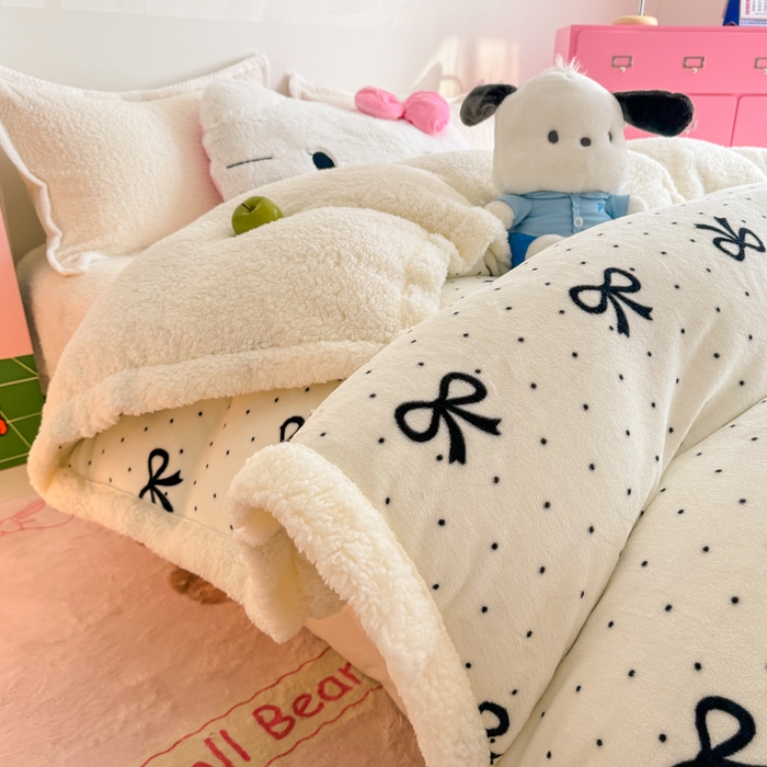 91家纺网 家纺一手货源 找家纺 温眠家纺 2025新款ins羊羔绒牛奶绒可被套休闲毯单被套-被套图 羊-慢时光