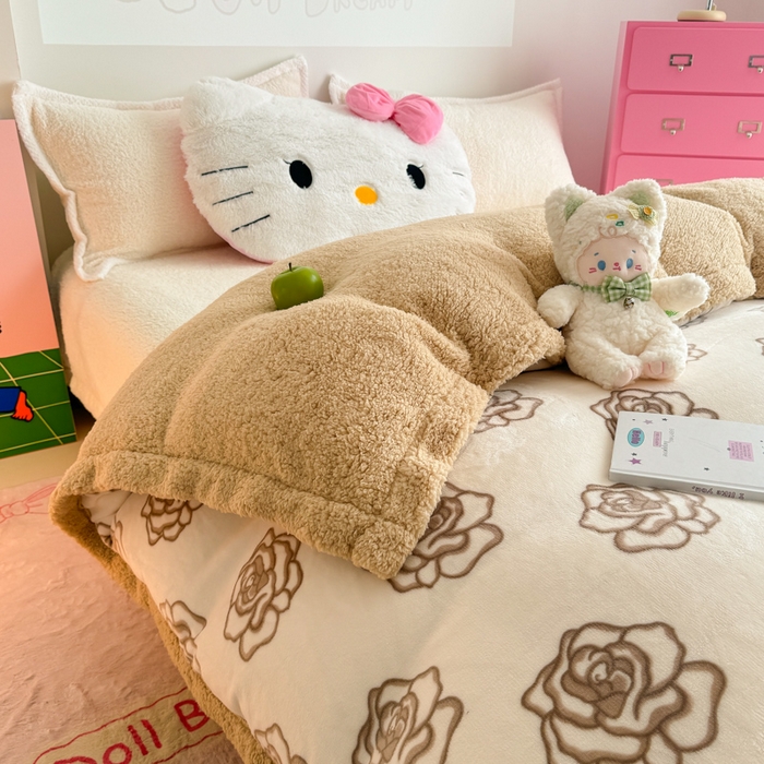 91家纺网 家纺一手货源 找家纺 温眠家纺 2025新款ins羊羔绒牛奶绒可被套休闲毯单被套-被套图 羊-苏颜