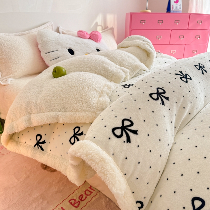 91家纺网 家纺一手货源 找家纺 温眠家纺 2025新款ins羊羔绒牛奶绒可被套休闲毯单被套-被套图 羊-慢时光