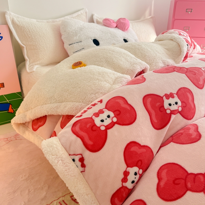 91家纺网 家纺一手货源 找家纺 温眠家纺 2025新款ins羊羔绒牛奶绒可被套休闲毯单被套-被套图 羊-多多猫咪