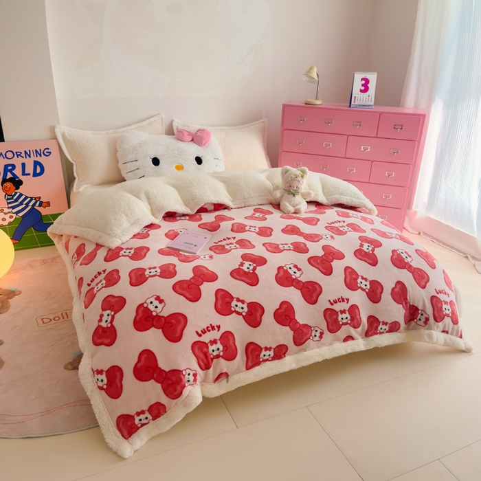 91家纺网 家纺一手货源 找家纺 温眠家纺 2025新款ins羊羔绒牛奶绒可被套休闲毯单被套-被套图 羊-多多猫咪