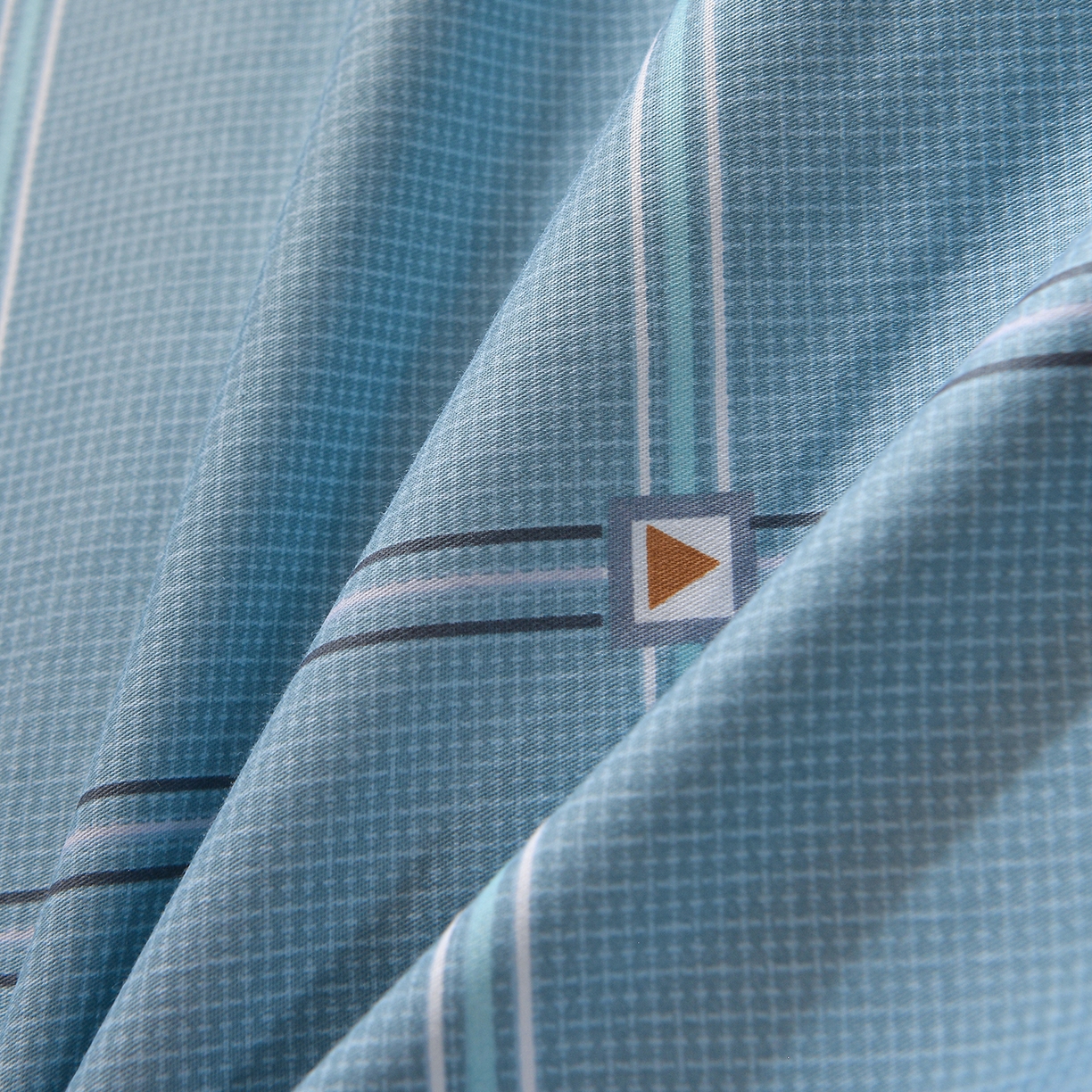 91家纺网 家纺一手货源 找家纺 小雨家纺 2026新款13372宿舍纯棉40支印花三件套 幕舒格-蓝