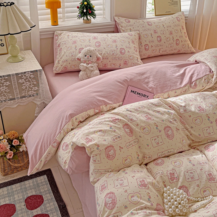 91家纺网 家纺一手货源 找家纺 （总）温眠家纺 2026新款A类古法水洗仿棉云感棉加厚四件套