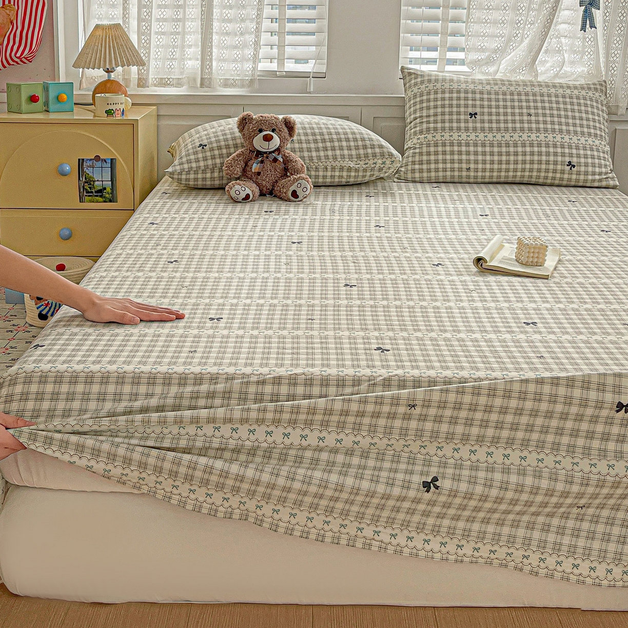 91家纺网 家纺一手货源 找家纺 温眠家纺 2026新款古法水洗棉加厚高克重双层纱单床单床单单件单品床单 织梦