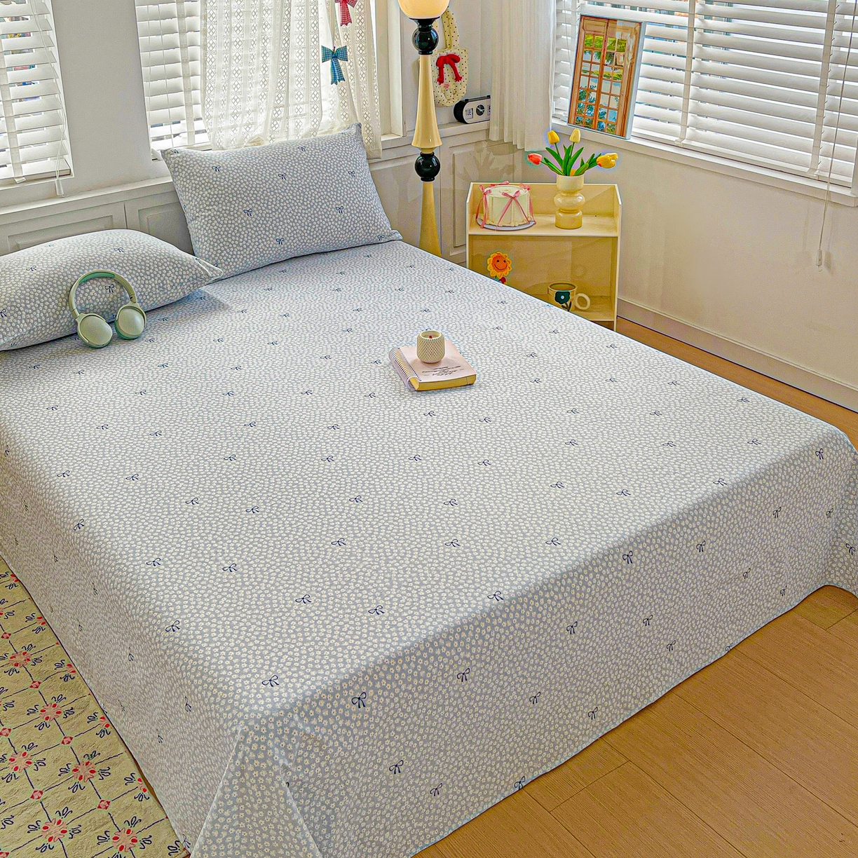 91家纺网 家纺一手货源 找家纺 温眠家纺 2026新款古法水洗棉加厚高克重双层纱单床单床单单件单品床单 素影