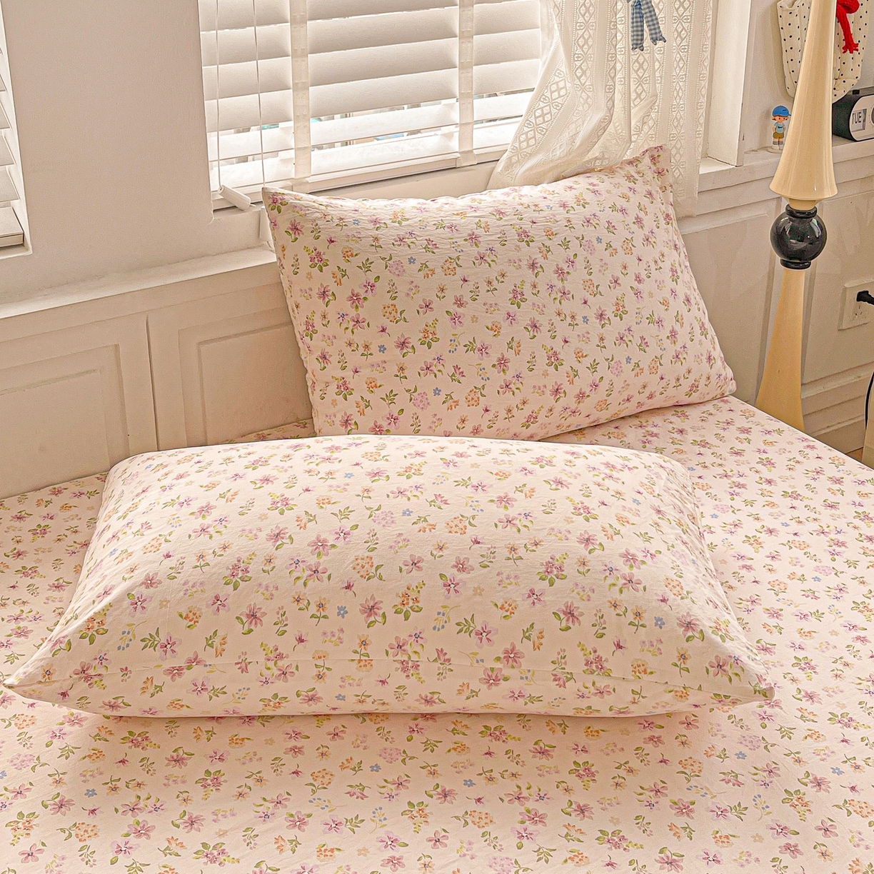 91家纺网 家纺一手货源 找家纺 温眠家纺 2026新款古法水洗棉加厚高克重双层纱单床单床单单件单品床单 紫菀