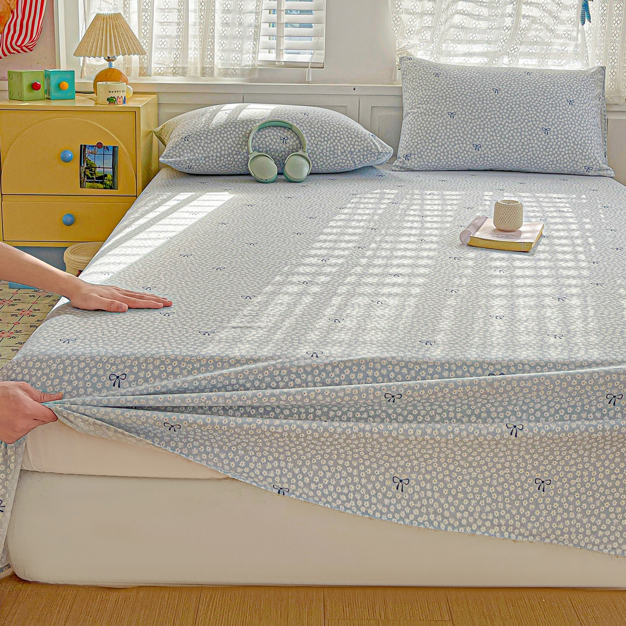 91家纺网 家纺一手货源 找家纺 温眠家纺 2026新款古法水洗棉加厚高克重双层纱单床单床单单件单品床单 素影