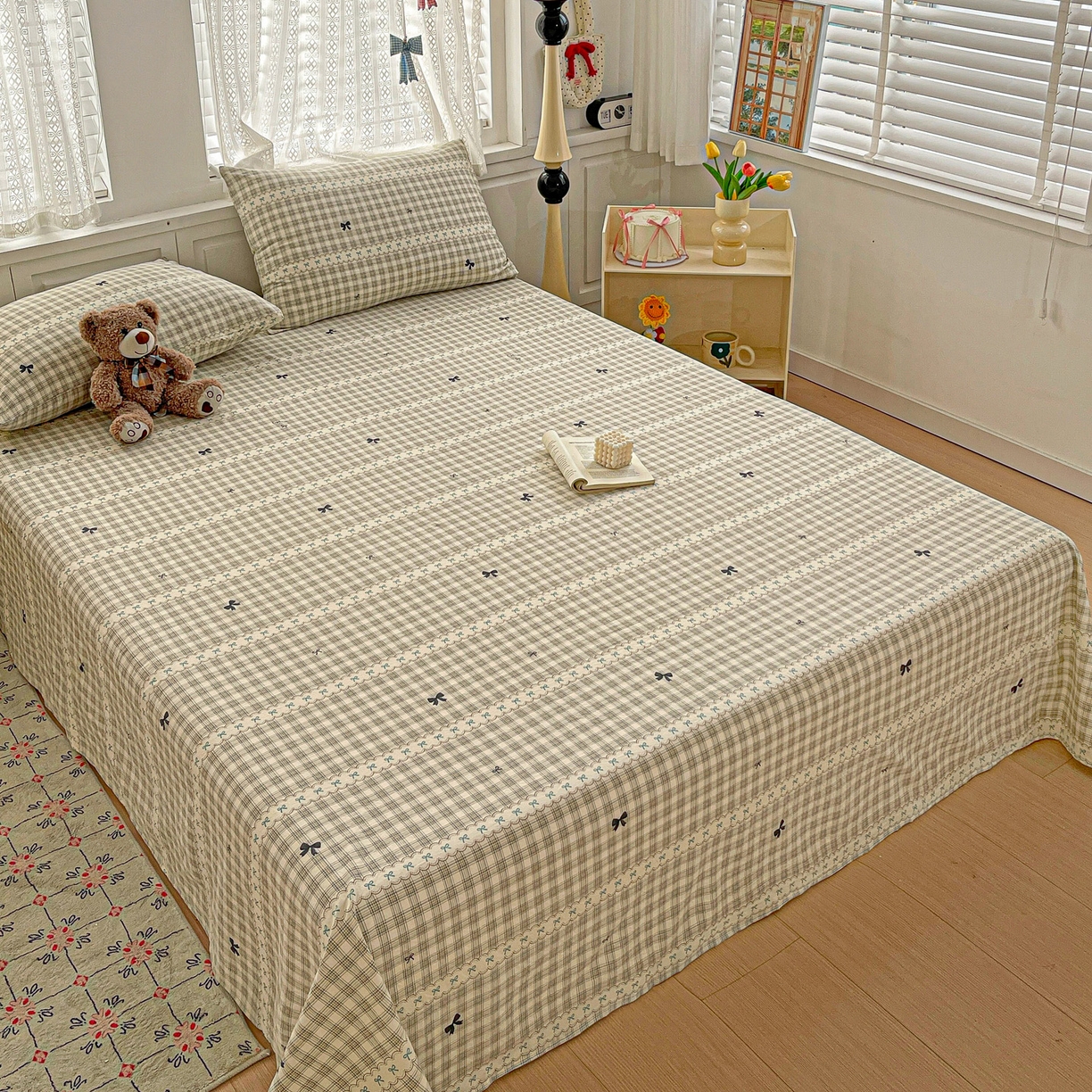 91家纺网 家纺一手货源 找家纺 温眠家纺 2026新款古法水洗棉加厚高克重双层纱单床单床单单件单品床单 织梦