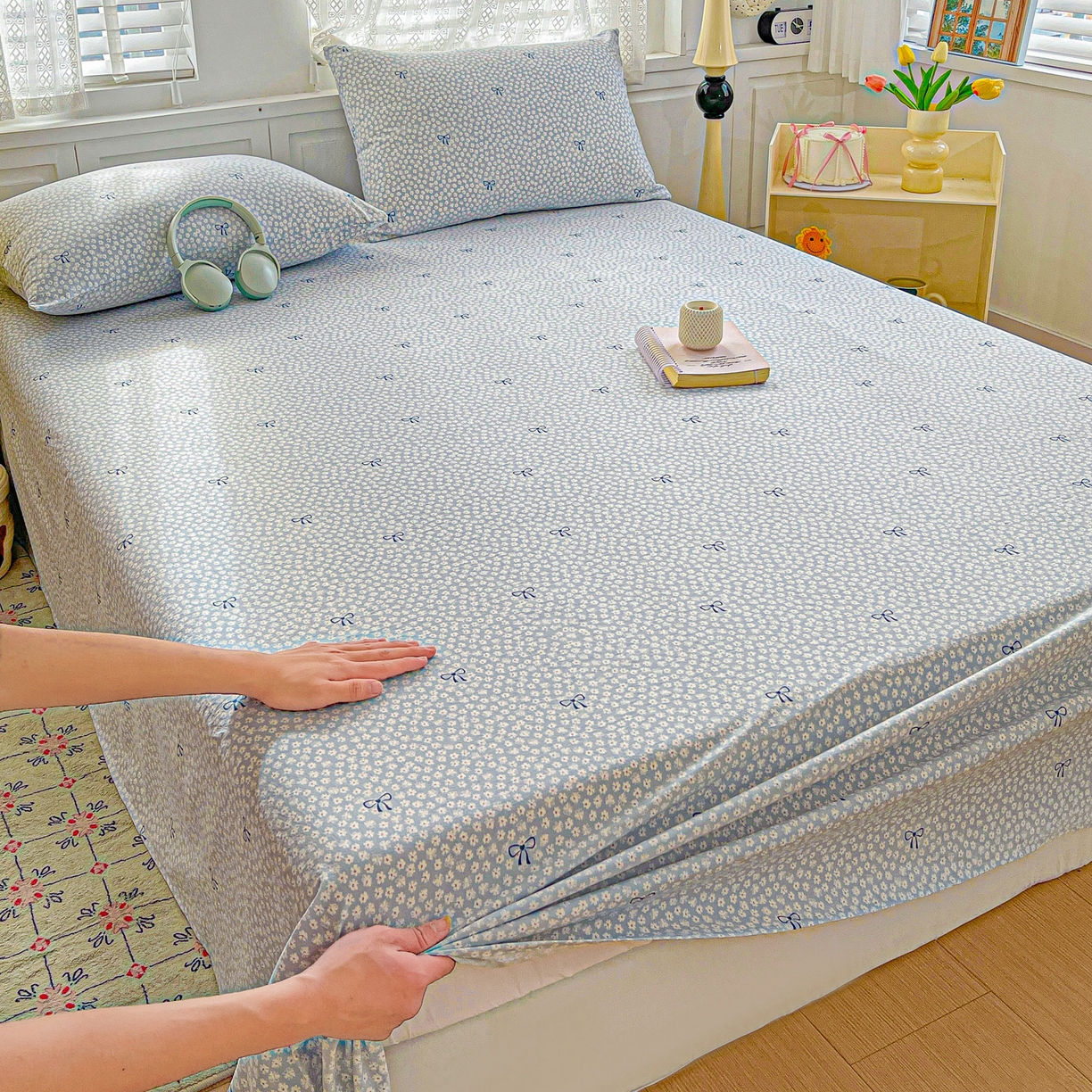 91家纺网 家纺一手货源 找家纺 温眠家纺 2026新款古法水洗棉加厚高克重双层纱单床单床单单件单品床单 素影