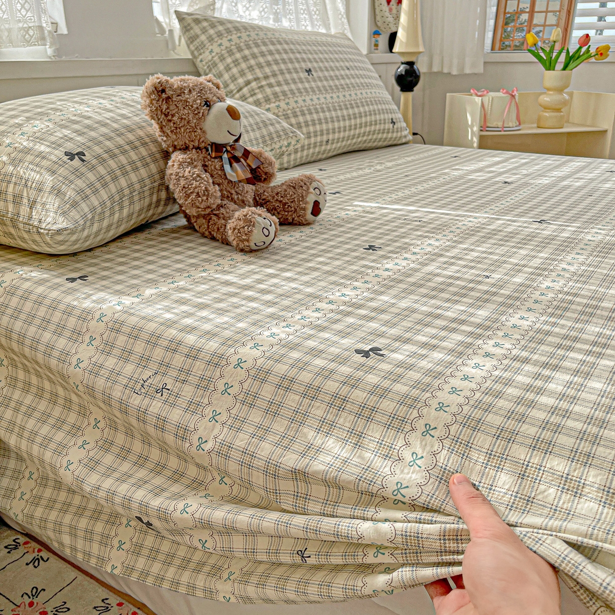 91家纺网 家纺一手货源 找家纺 温眠家纺 2026新款古法水洗棉加厚高克重双层纱单床单床单单件单品床单 织梦