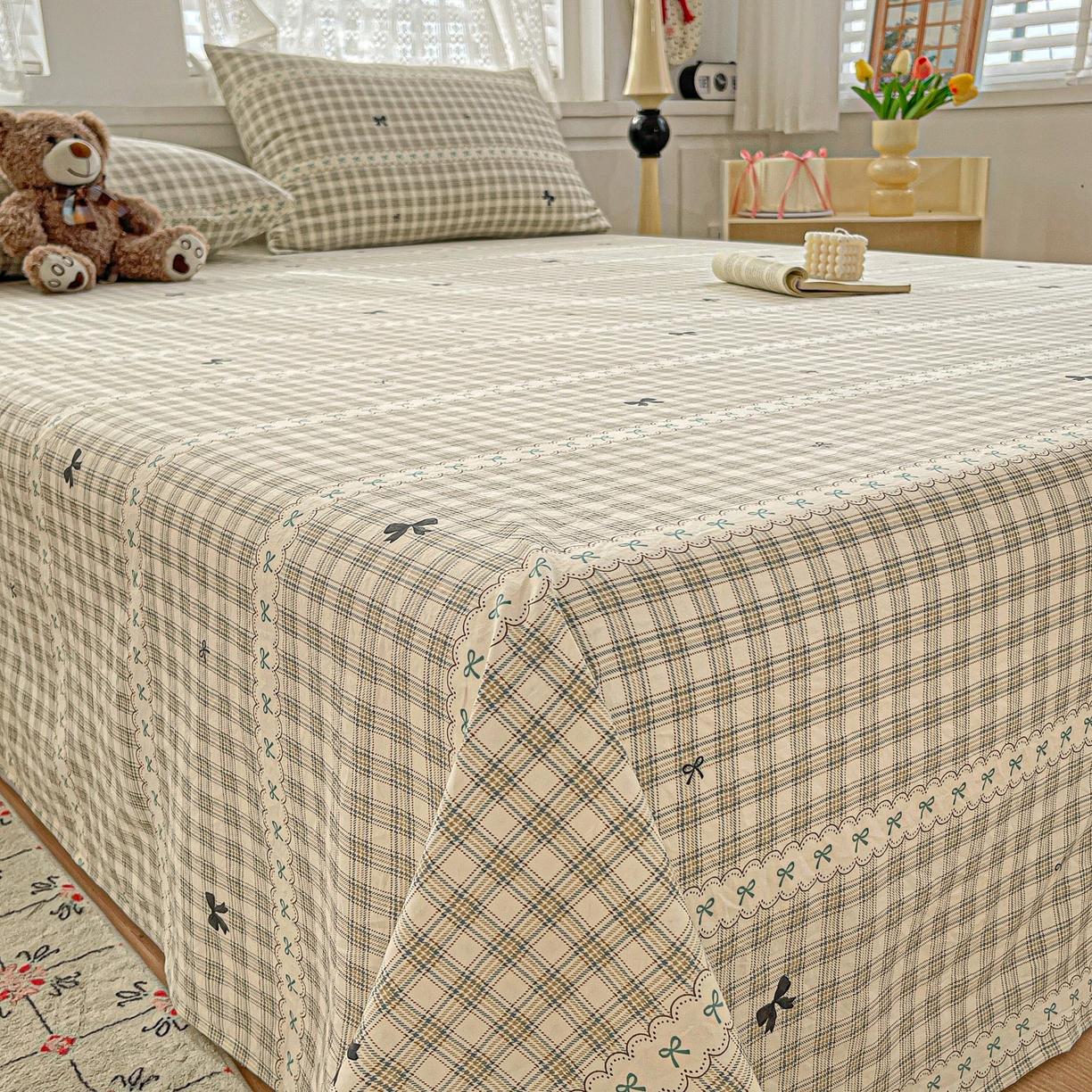 91家纺网 家纺一手货源 找家纺 温眠家纺 2026新款古法水洗棉加厚高克重双层纱单床单床单单件单品床单 织梦