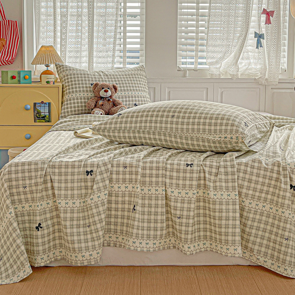 91家纺网 家纺一手货源 找家纺 温眠家纺 2026新款古法水洗棉加厚高克重双层纱单床单床单单件单品床单 织梦