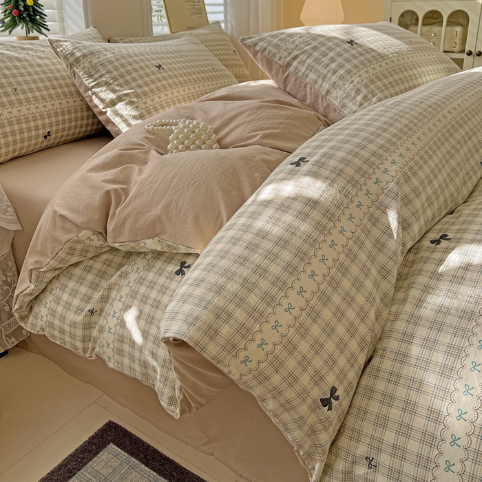 91家纺网 家纺一手货源 找家纺 （总）温眠家纺 2026新款A类古法水洗仿棉云感棉加厚四件套