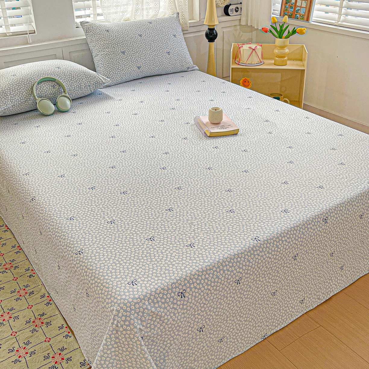 91家纺网 家纺一手货源 找家纺 温眠家纺 2026新款古法水洗棉加厚高克重双层纱单床单床单单件单品床单 素影