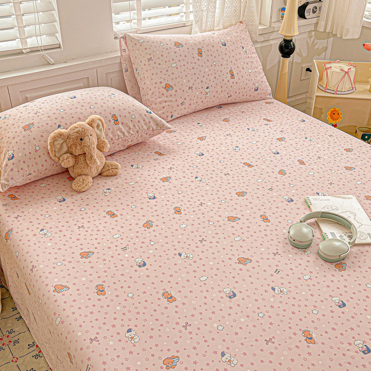 91家纺网 家纺一手货源 找家纺 温眠家纺 2026新款古法水洗棉加厚高克重双层纱单床单床单单件单品床单 汪星人