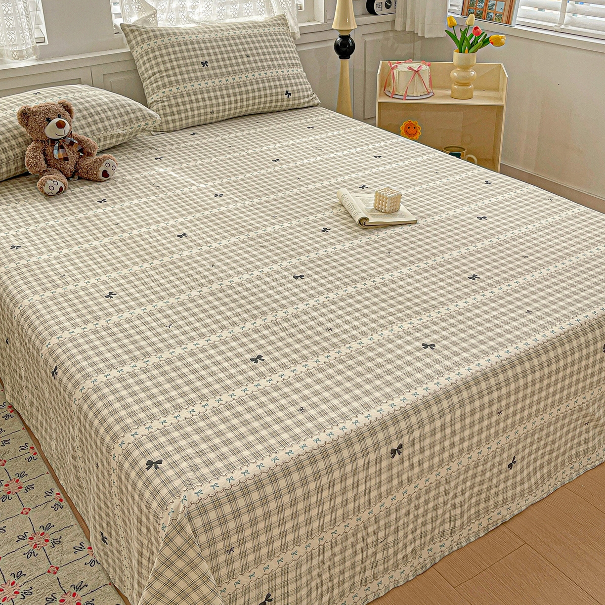 91家纺网 家纺一手货源 找家纺 温眠家纺 2026新款古法水洗棉加厚高克重双层纱单床单床单单件单品床单 织梦