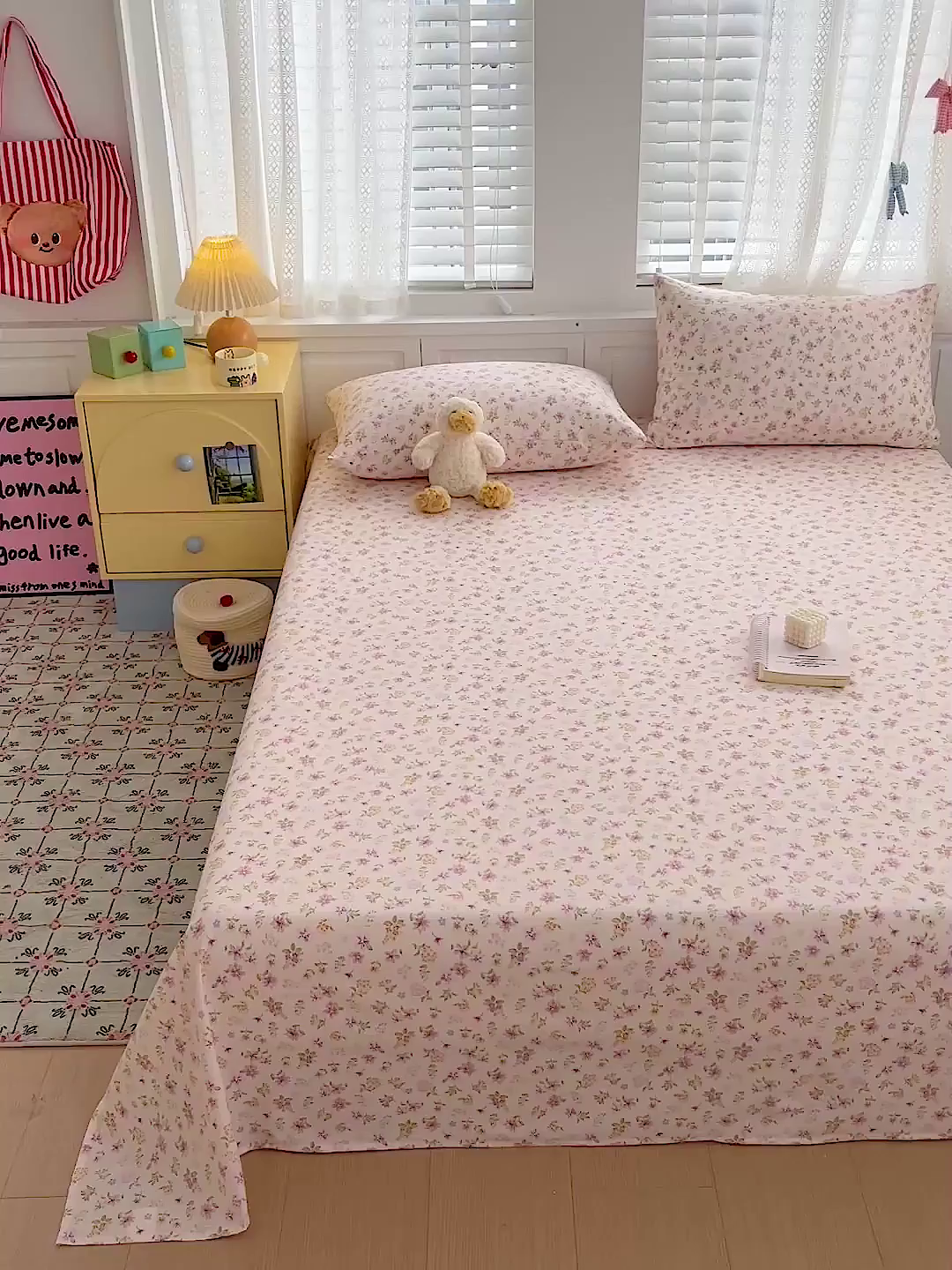 91家纺网 家纺一手货源 找家纺 温眠家纺 2026新款古法水洗棉加厚高克重双层纱单床单床单单件单品床单 紫菀