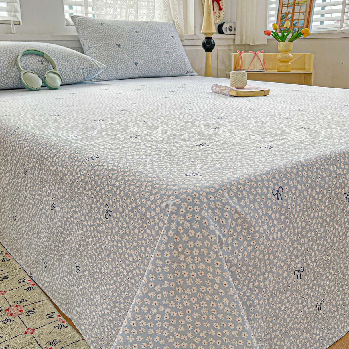 91家纺网 家纺一手货源 找家纺 温眠家纺 2026新款古法水洗棉加厚高克重双层纱单床单床单单件单品床单 素影