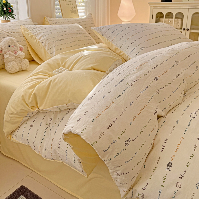 91家纺网 家纺一手货源 找家纺 （总）温眠家纺 2026新款A类古法水洗仿棉云感棉加厚四件套