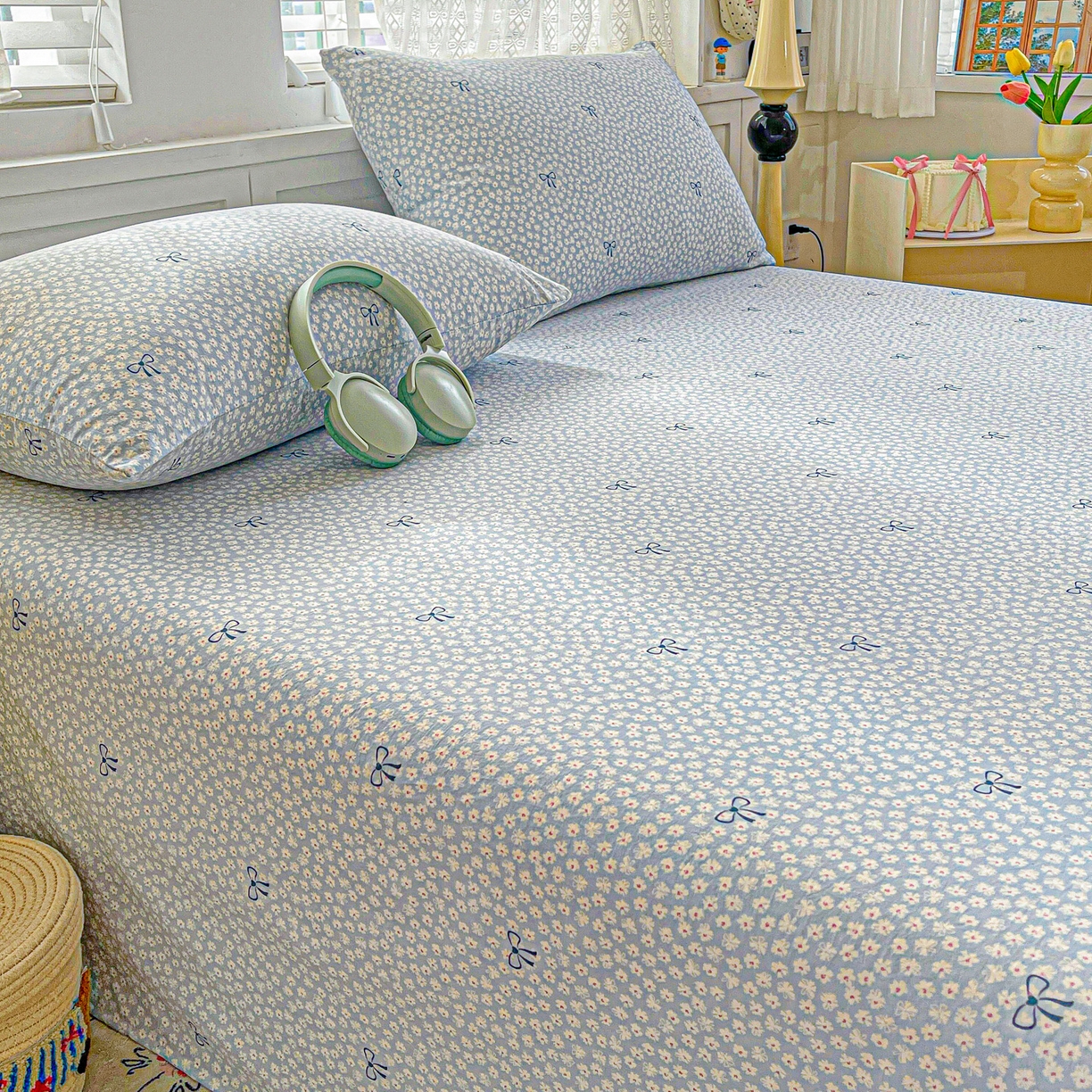 91家纺网 家纺一手货源 找家纺 温眠家纺 2026新款古法水洗棉加厚高克重双层纱单床单床单单件单品床单 素影