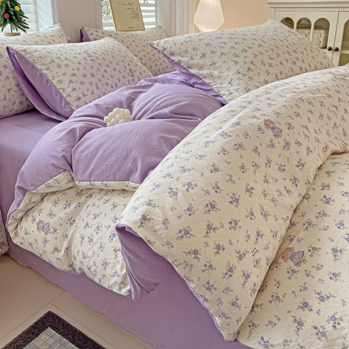 91家纺网 家纺一手货源 找家纺 （总）温眠家纺 2026新款A类古法水洗仿棉云感棉加厚四件套