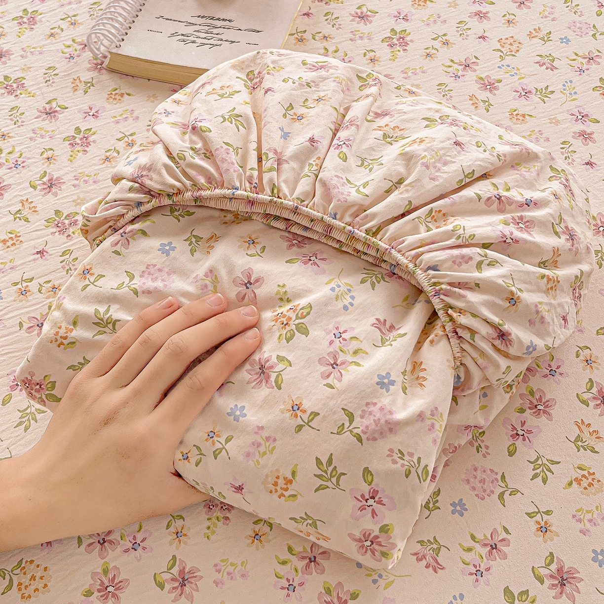 91家纺网 家纺一手货源 找家纺 （总）温眠家纺 2026新款古法水洗棉加厚高克重双层纱单床笠床笠单件单品床笠