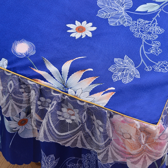 91家纺网 家纺一手货源 找家纺 （总）小雨家纺 2026新款亲肤芦荟棉外贸蕾丝花边床裙