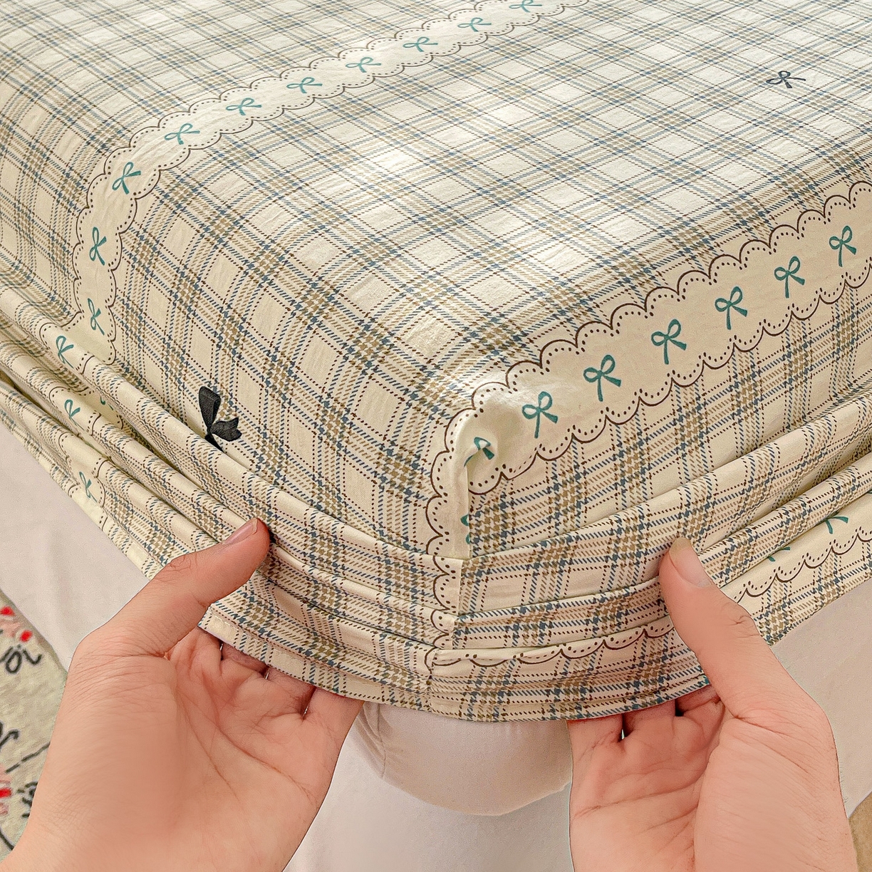 91家纺网 家纺一手货源 找家纺 温眠家纺 2026新款古法水洗棉加厚高克重双层纱单床笠床笠单件单品床笠 织梦