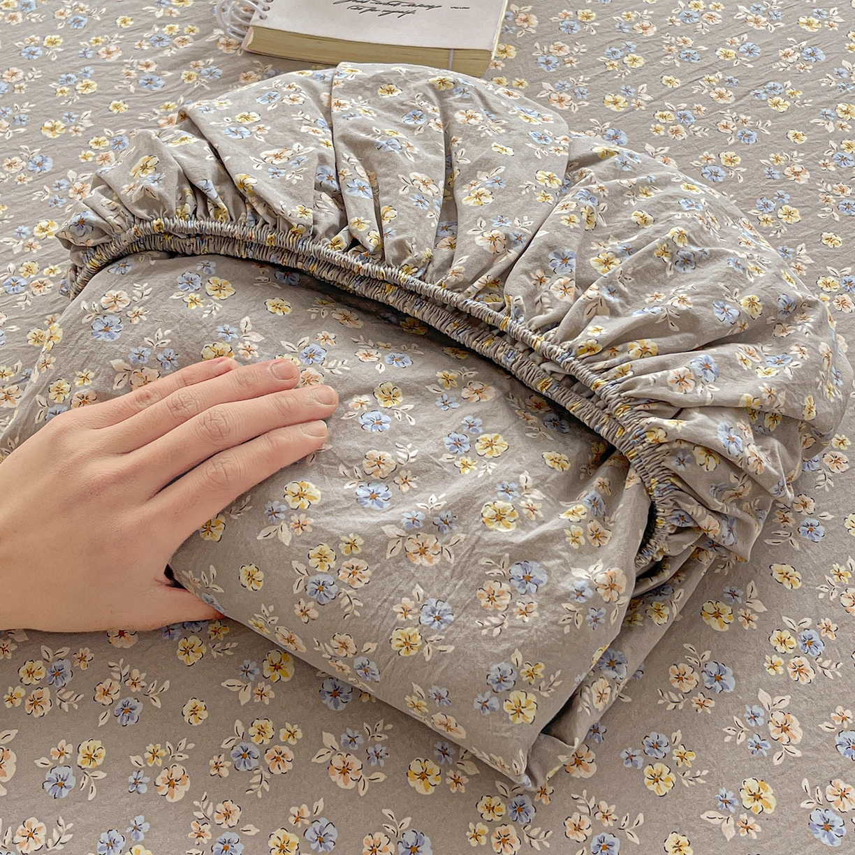 91家纺网 家纺一手货源 找家纺 （总）温眠家纺 2026新款古法水洗棉加厚高克重双层纱单床笠床笠单件单品床笠