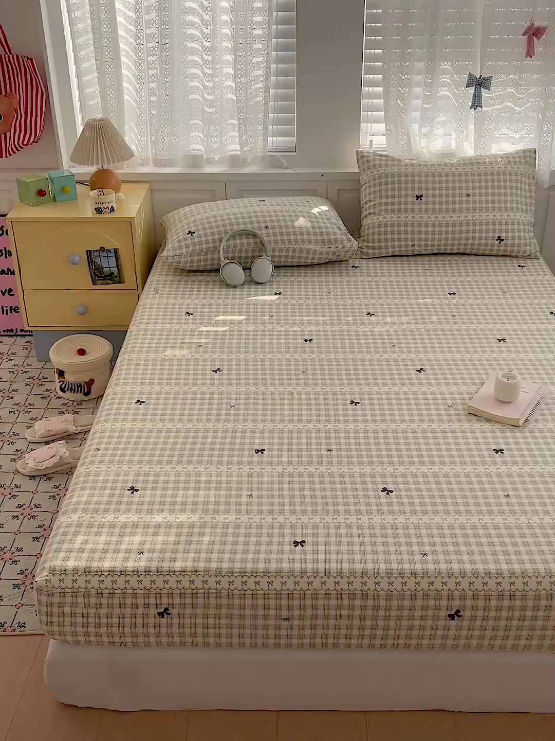 91家纺网 家纺一手货源 找家纺 温眠家纺 2026新款古法水洗棉加厚高克重双层纱单床笠床笠单件单品床笠 织梦